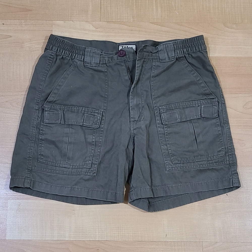 Talos canvas green shorts